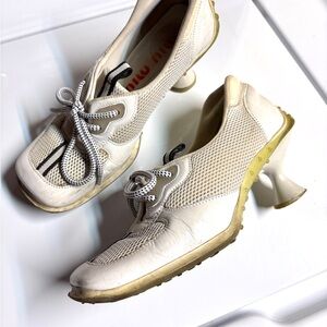 Miu Miu Limited Edition Kitten Heel Sneakers, Size 36